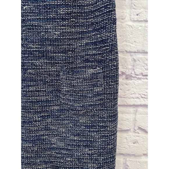 Banana Republic tweed sheath dress 4. Blue and white woven pattern. Sleeveless. - Picture 3 of 10